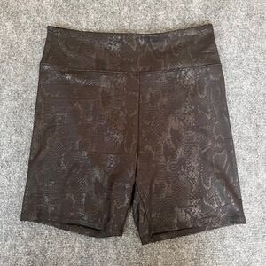 American Eagle Snakeskin Bike Shorts XL Black Gray Animal Print High Waist